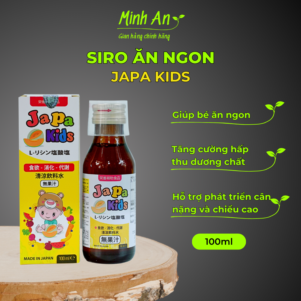 Siro Ăn Ngon Cho Bé Japa Kids Hỗ Trợ Bé Tăng Cân Chăm Sóc Sức Khoẻ Cho Bé Hàng Chĩnh Hãng