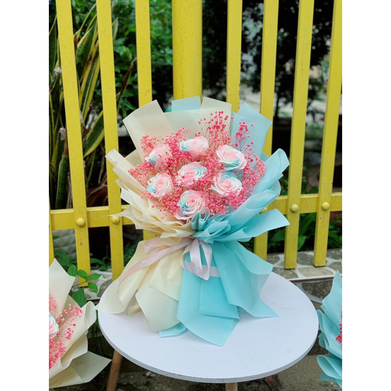 Cốt cắm hoa xoè đứng 50 bông sáp