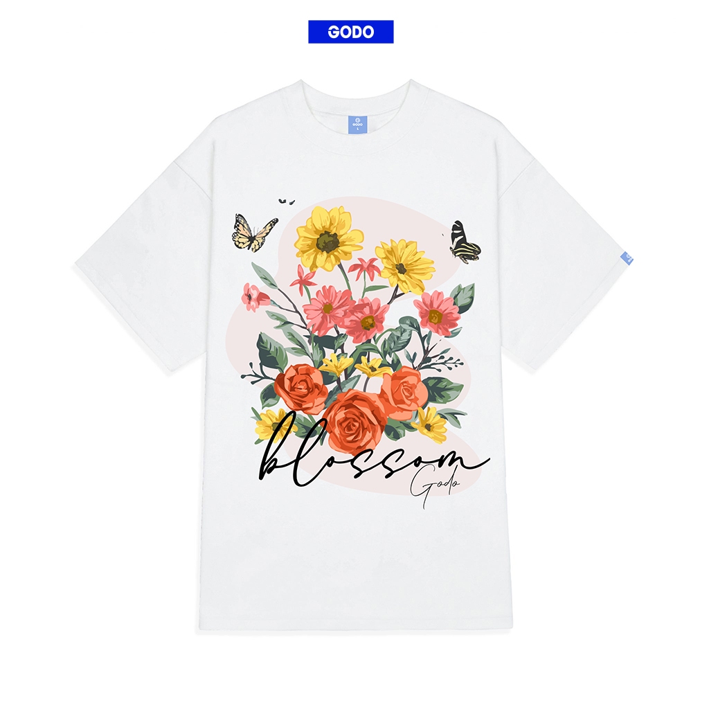 áo thun Localbrand GODO Blossom Fllower / WHILE