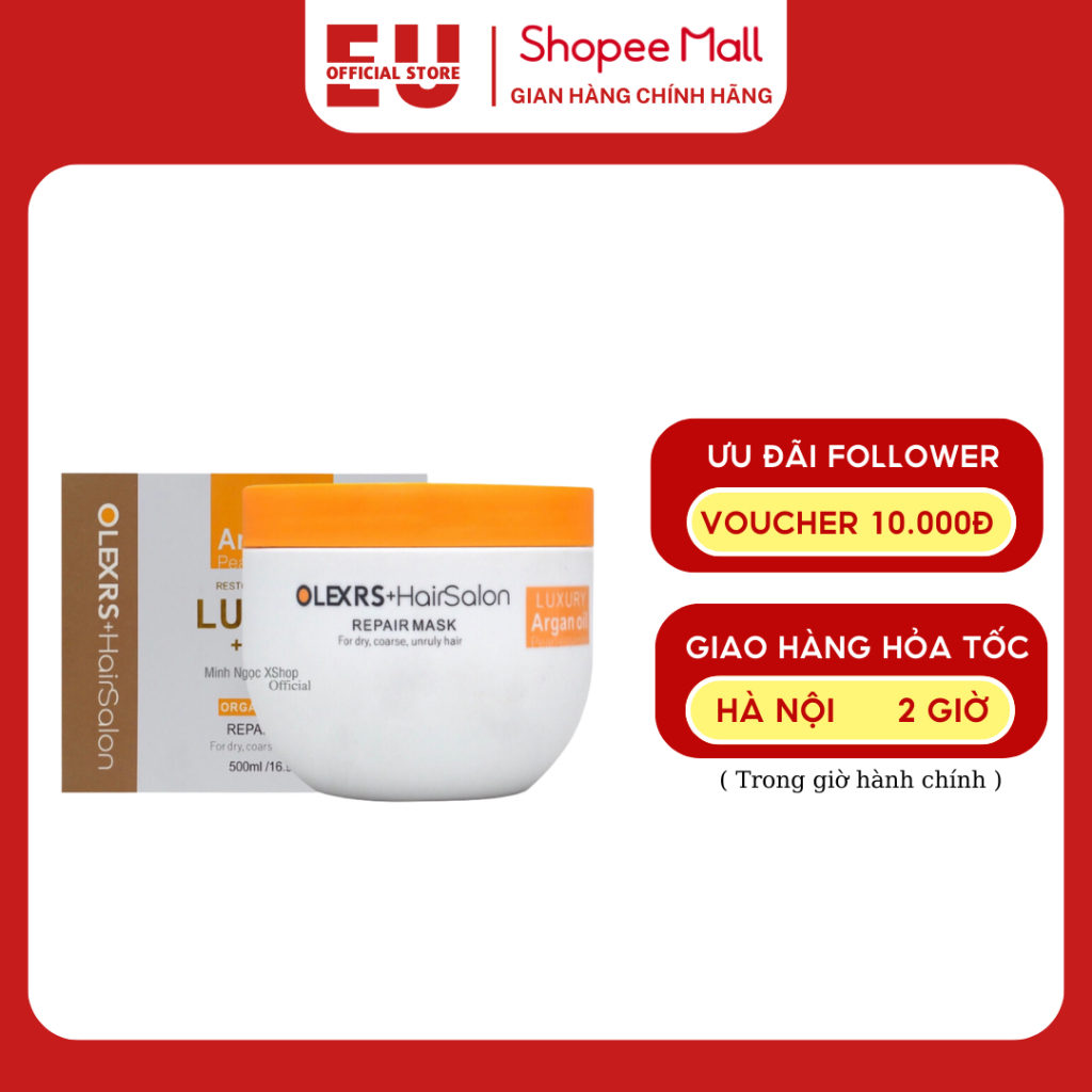 Kem Ủ Tóc Phục Hồi Siêu Mượt Olexrs Hair Salon Luxury Repair Mask 500ml