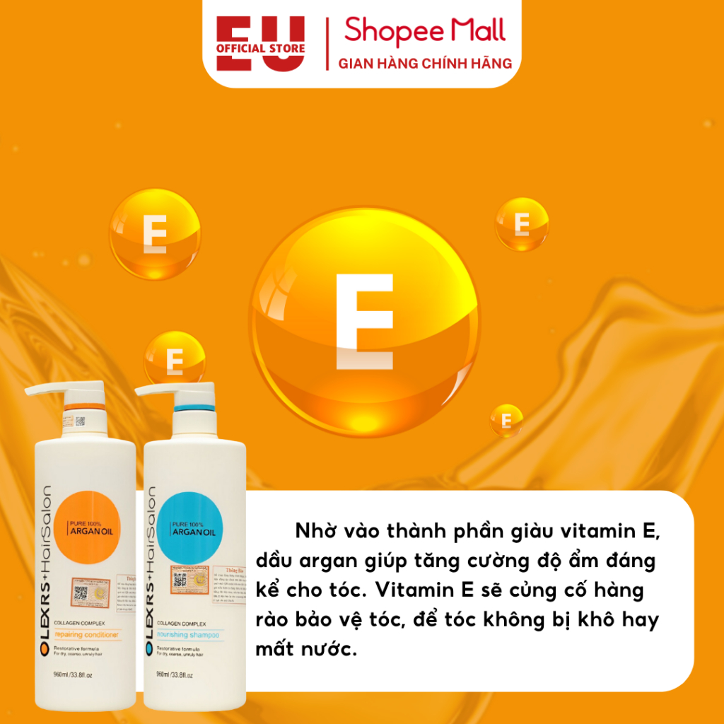 Cặp Dầu Gội Xả Olexrs Argan Oil Collagen Hair Salon Chính Hãng
