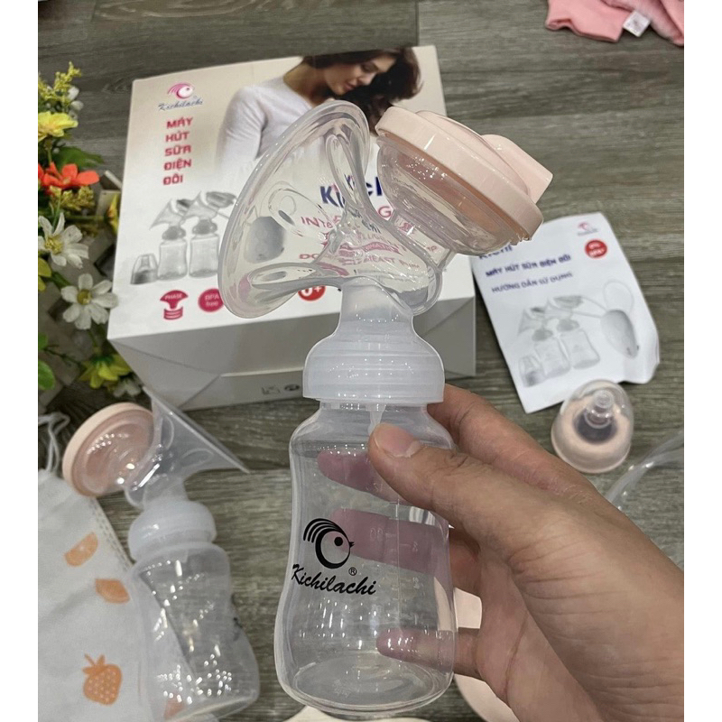 Máy hút sữa điện đôi Kichilachi 9 cấp độ hút sữa Kichi - BH 3 Tháng