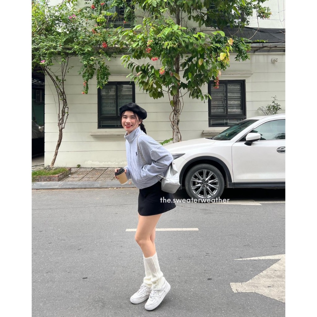 Áo nỉ 2 da thêu ngựa from vừa dưới 55kg Myra Aonitheungua8365/P4K2