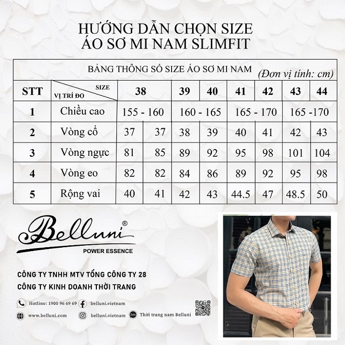 Áo sơ mi nam dài tay slimfit cao cấp BELLUNI vải sợi tre - ADS.BP.BE.1.BL