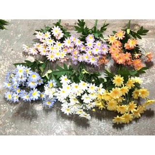 Hoa Giả- Cúc Họa Mi trang trí nhà cửa 1 cụm 25 bông- màu pastel phong cách hiện đại