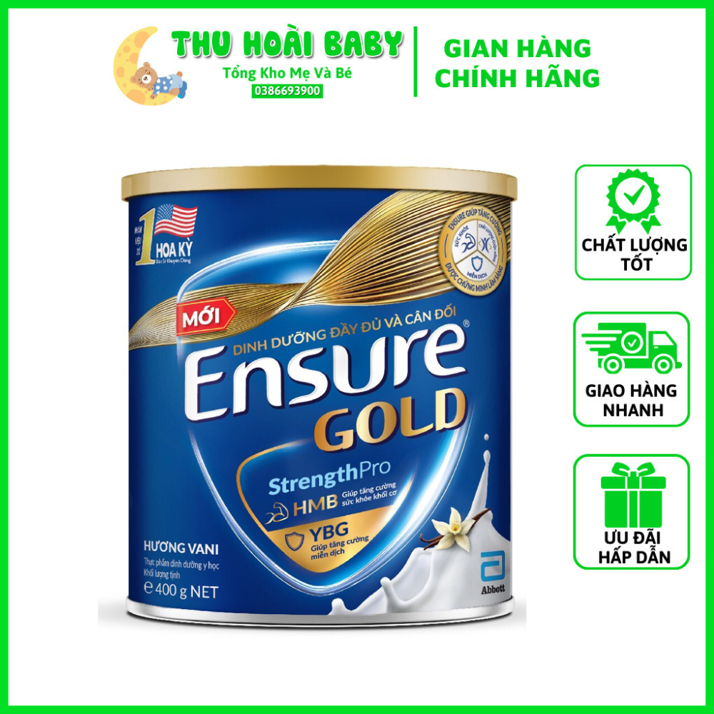 [Mẫu mới] Sữa bột Ensure Gold Abbott (HMB) 400g