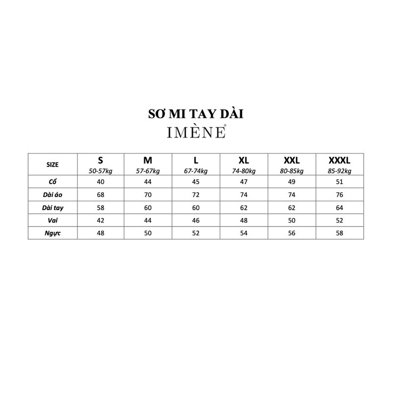 SƠ MI TAY DÀI IMÈNE CHUI ĐẦU