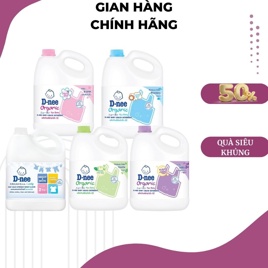 Nước Giặt Dnee 3000ml Thơm Dịu An Toàn Cho Bé - Nước Giặt Hàng Chính Hãng