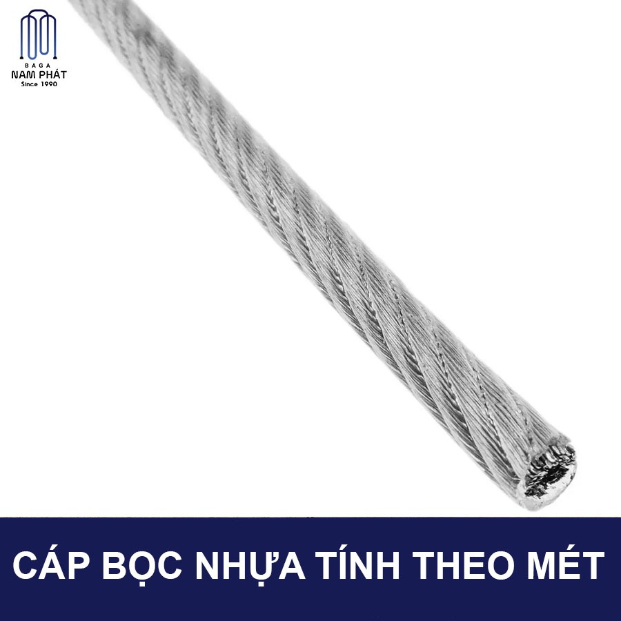 Dây Cáp Thép Bọc Nhựa 2mm, 3mm, 4mm, 5mm, 6mm, 8mm, Cáp Lụa Bọc Nhựa