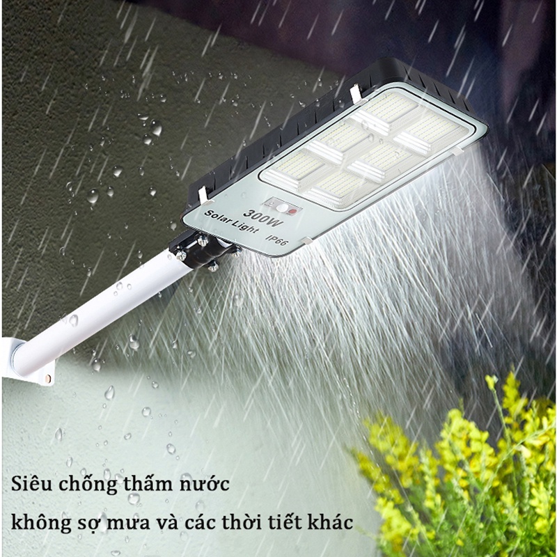 Đèn năng lượng mặt trời 200W 300W 600W 1000WLED siêu sáng tiết kiệm năng lượng tự động cảm biến có điều khiển từ xa IP66
