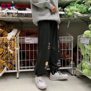 Quần dài ZOMBIE Nam chất Nỉ ống rộng có dây rút bo gấu - kiểu quần jogger thể thao phong cách ulazzang - DTB