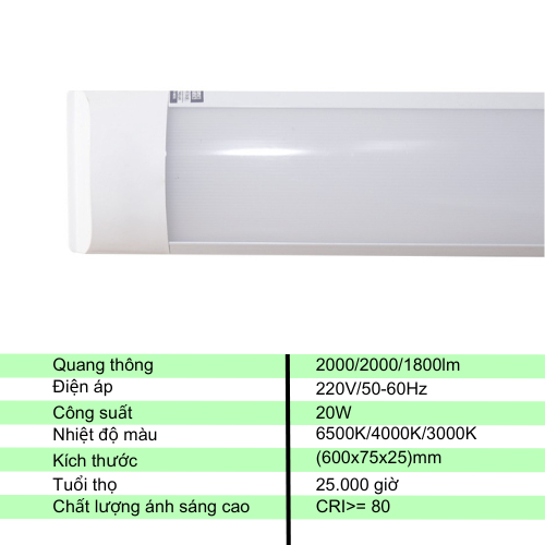 Đèn Nổi trần Rạng Đông LED Tiết kiệm điện năng Tuổi thọ cao M26 20W Model: M26 600/20W