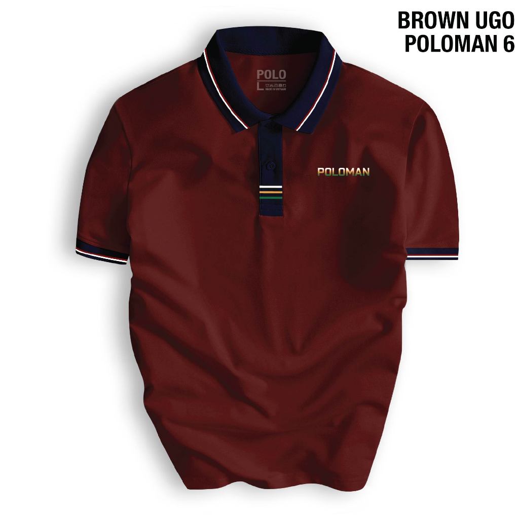 Áo thun POLOMAN 6 phối cổ sang trọng, chất liệu cá sấu CVC cao cấp, chuẩn form, trẻ trung, dễ phối đồ