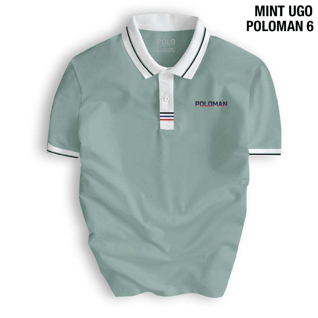 Áo thun POLOMAN 6 phối cổ sang trọng, chất liệu cá sấu CVC cao cấp, chuẩn form, trẻ trung, dễ phối đồ