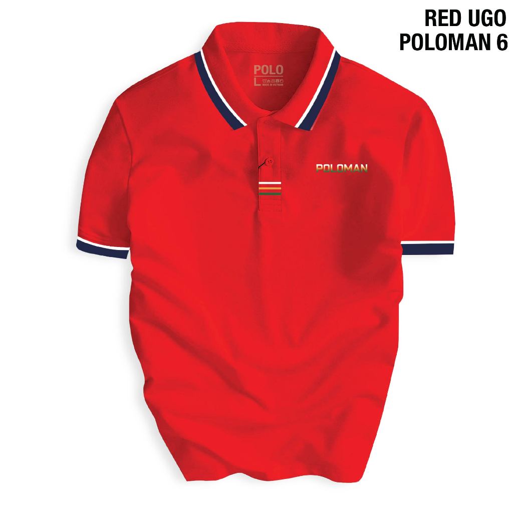 Áo thun POLOMAN 6 phối cổ sang trọng, chất liệu cá sấu CVC cao cấp, chuẩn form, trẻ trung, dễ phối đồ