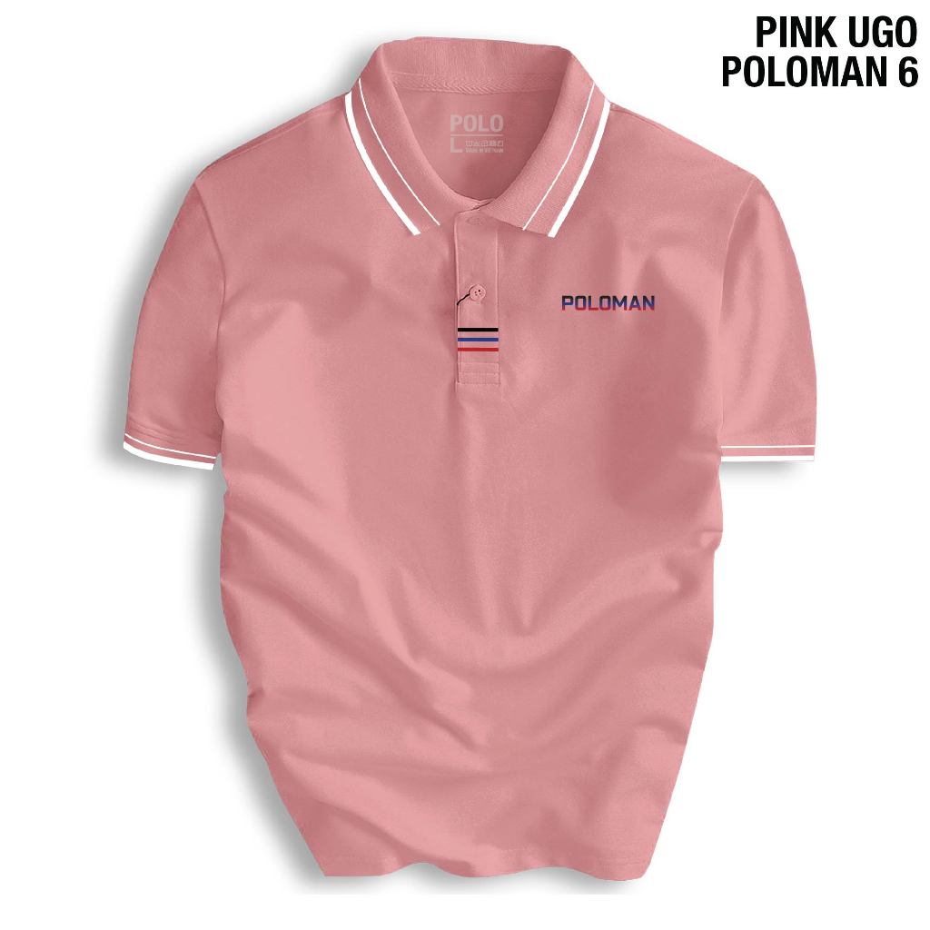 Áo thun POLOMAN 6 phối cổ Basic, chất liệu cá sấu CVC cao cấp, chuẩn form, trẻ trung, thanh lịch