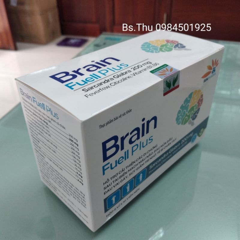 Brain Fuell Plus hộp 80 viên vỉ nhôm - Hỗ trợ hoạt huyết, tăng cường tuần hoàn, giảm đau đầu chóng mặt, tê bì tay chân