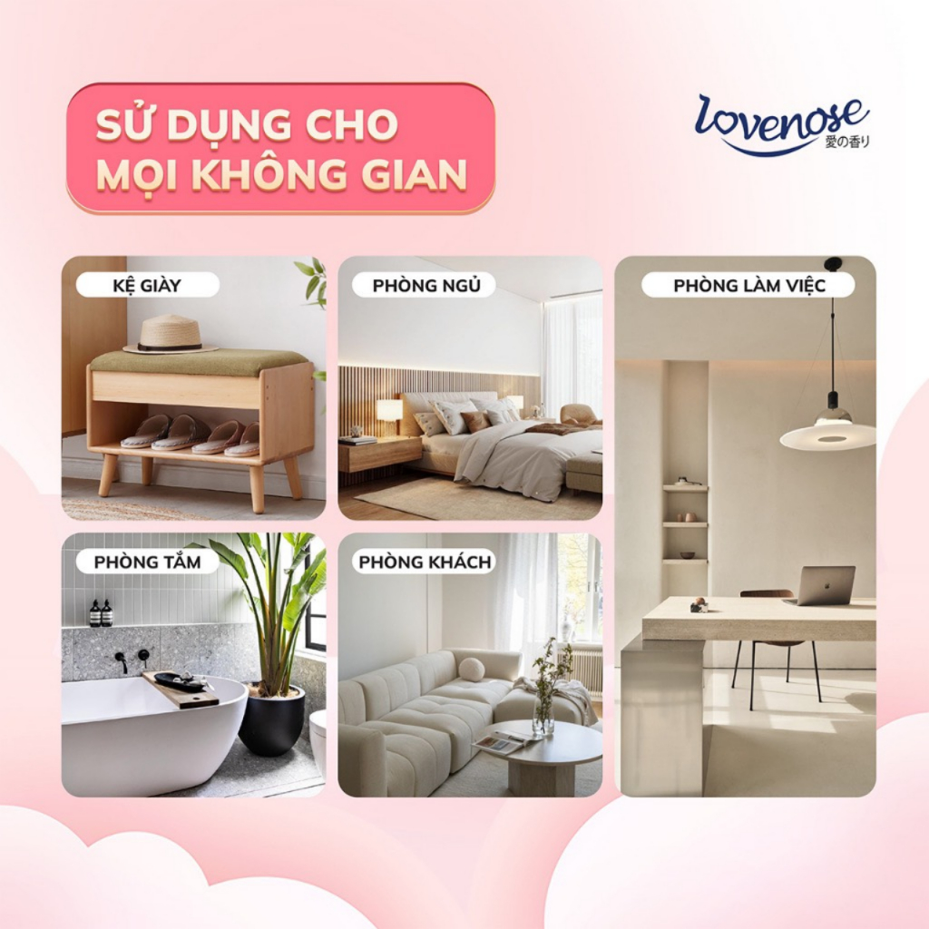 Lọ tỏa hương Lovenose dung tích 250 ml, lọ nước hoa thơm phòng khử mùi hương nho đào dứa