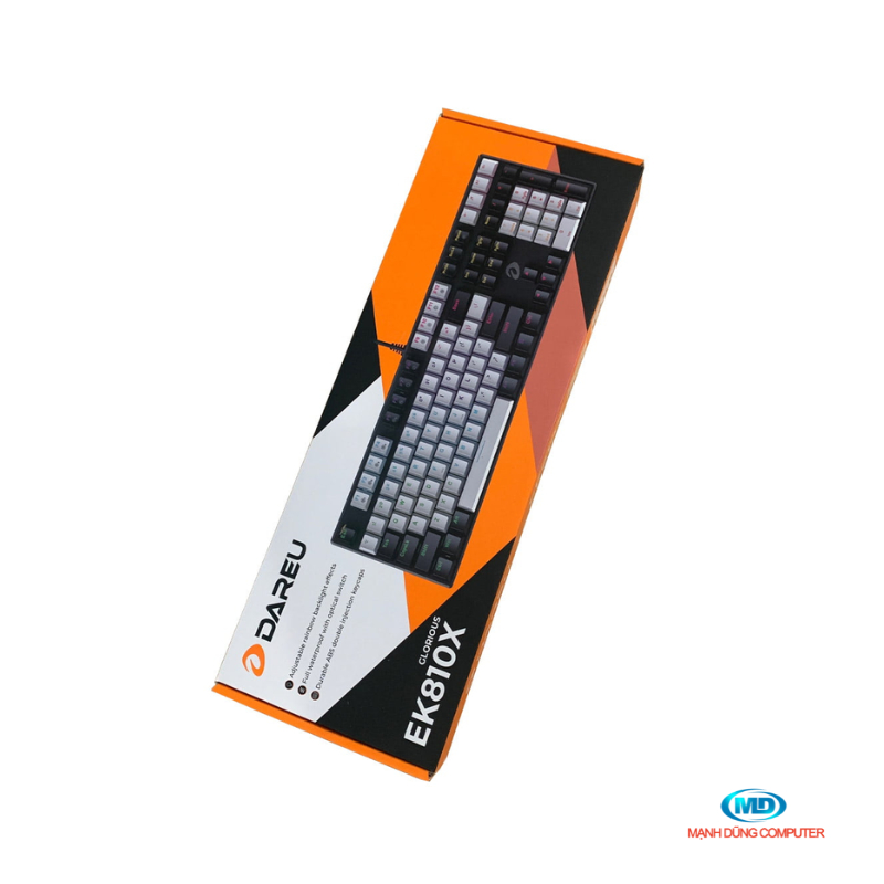 Bàn Phim Cơ Dareu EK810X Cơ Quang kết nối USB 2.0 và hỗ trợ Chống Nước IPX4.