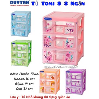 🚀TBA SHOP🚀 Tủ nhựa duy tân mini Tomi S - 3 ngăn - Nhiều màu xinh