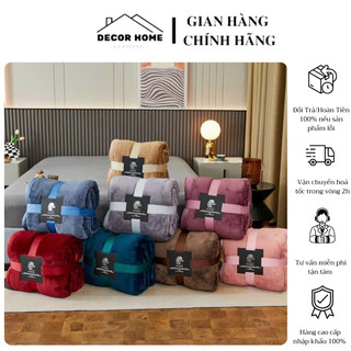 Chăn lông tuyết nhung lively thu đông - kích thước 2mx2m3 nặng ~3,5kg siêu mềm mịn , chăn đắp văn phòng kèm túi hãng