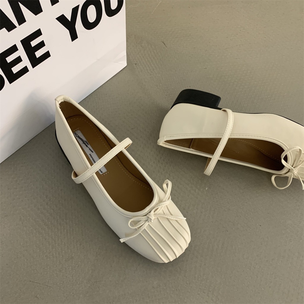 Giaỳ Búp Bê Mũi Tròn Đính Nơ Phong Cách Nhẹ Nhàng Nữ Tính A418.GN 𝓦𝓮𝓼𝓽𝓲𝓮 𝓢𝓽𝓾𝓭𝓲𝓸