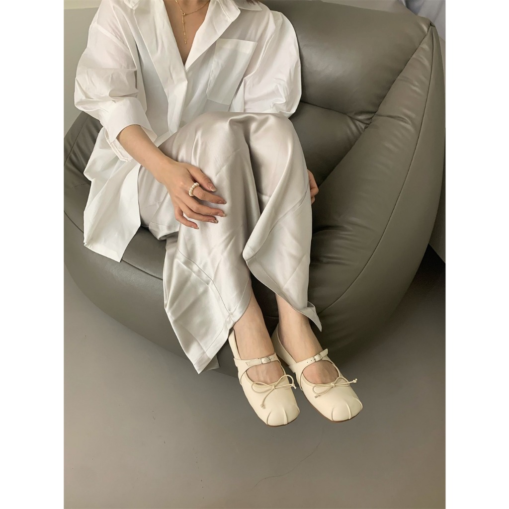 Giày Búp Bê Mũi Tròn Đính Nơ Dễ Thương Thanh Lịch Trendy Westie Studio - A417.GN