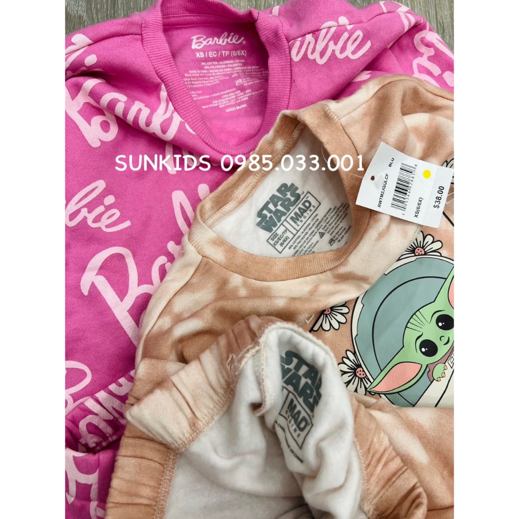 Set bộ nỉ bông bé gái Star Wars