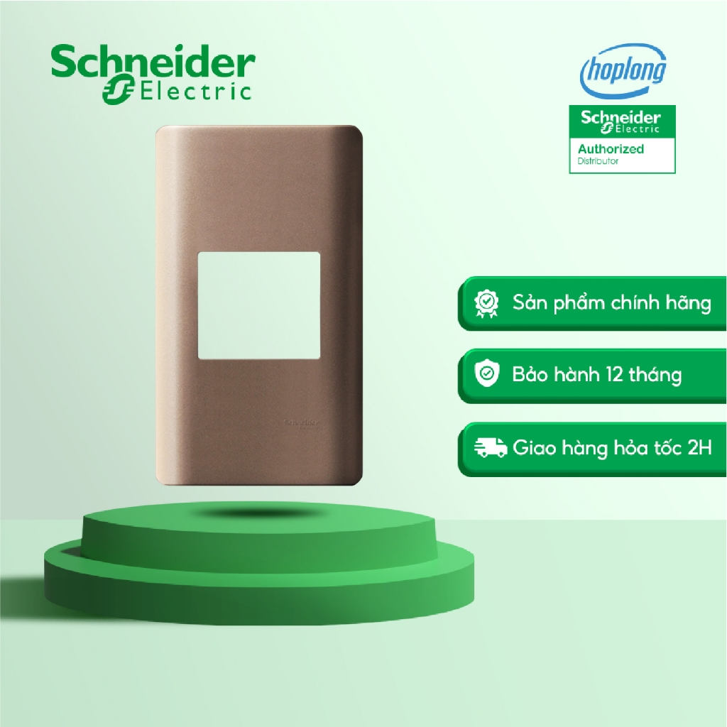 Mặt cho MCB 2 cực màu đồng dòng ZenceloA SCHNEIDER A8402MCB_SZ_G19