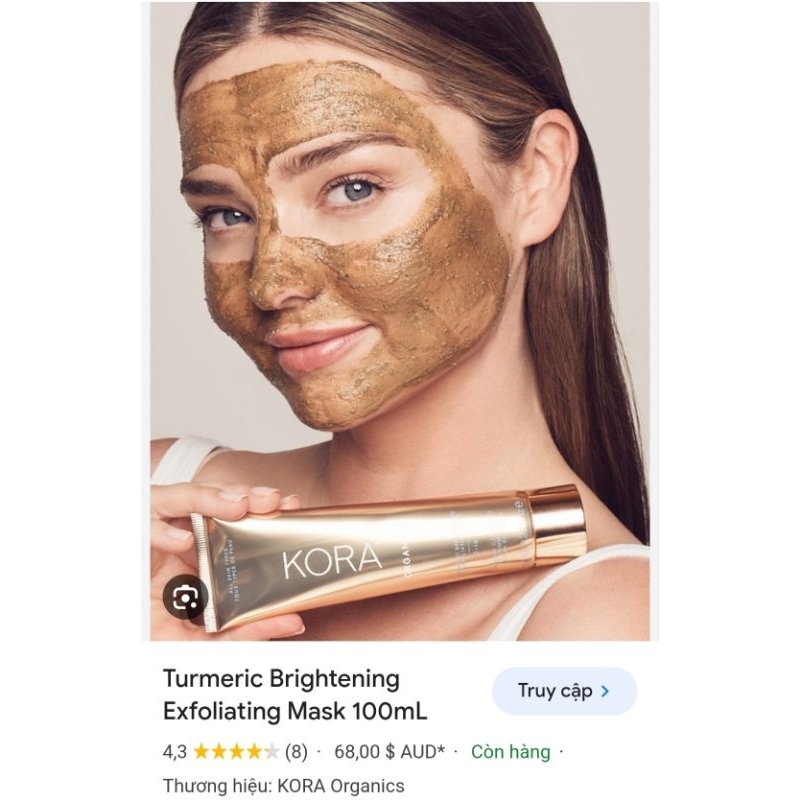 Mặt nạ nghệ KORA ORGANICS Turmeric 2-in-1 Brightening & Exfoliating Mask