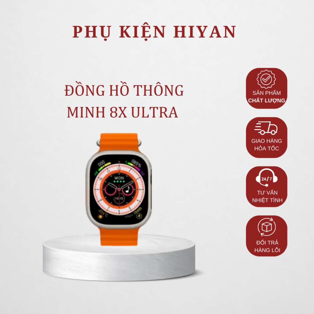 Đồng Hồ Thông Minh X8 ULTRA Gắn Sim Nghe Gọi Hệ Điều Hành Android Tải Game | HIYAN