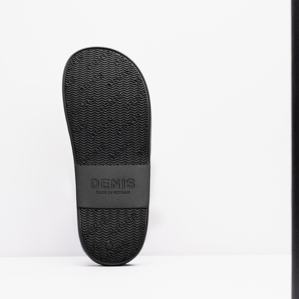 Dép quai ngang Denis SP12 Unisex Slipper Quai Đen sọc 3 màu Ngoài trời