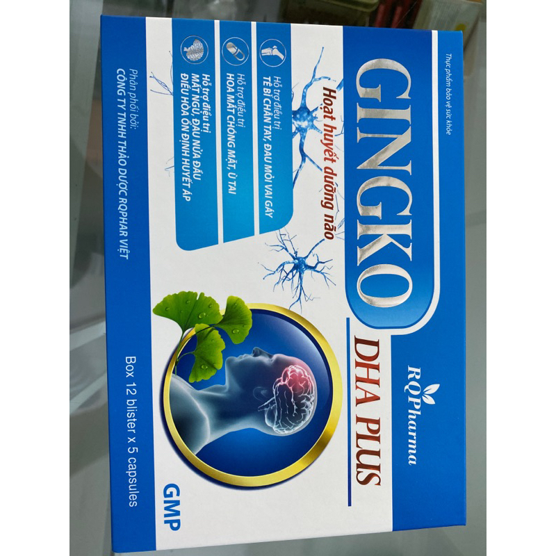 GINKO DHA Plus - Tê bì chân tay, đau mỏi vai gáy, hoa mắt chóng mặt ù tai, mất ngủ đau nửa đầu, điều hòa huyết áp