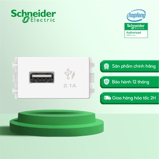 Bộ ổ sạc Schneider 8431USB_WE - 100-250VAC - 1 cổng USB - Trắng