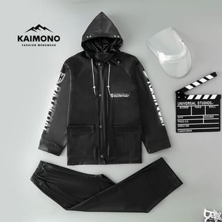  Bộ áo mưa người lớn quần áo đi mưa cao cấp chống thấm nước siêu nhẹ KAIMONO Bộ mưa phượt thời trang phản quang KP091 