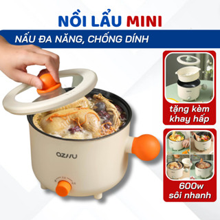 Nồi Lẩu Điện Mini Chống Dính Đa Năng, Nồi Nấu, Nồi Luộc, Chiên Hấp Tiện Lợi, Nồi Chiên Có Tay Cầm Tiện Dụng X385