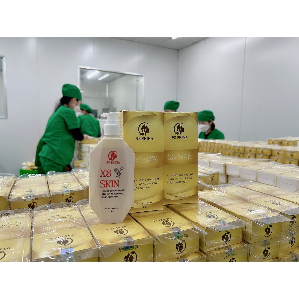 Sữa tắm trắng da hương nước hoa X3 SKIN dưỡng da dữ ẩm mềm mịn 93skina