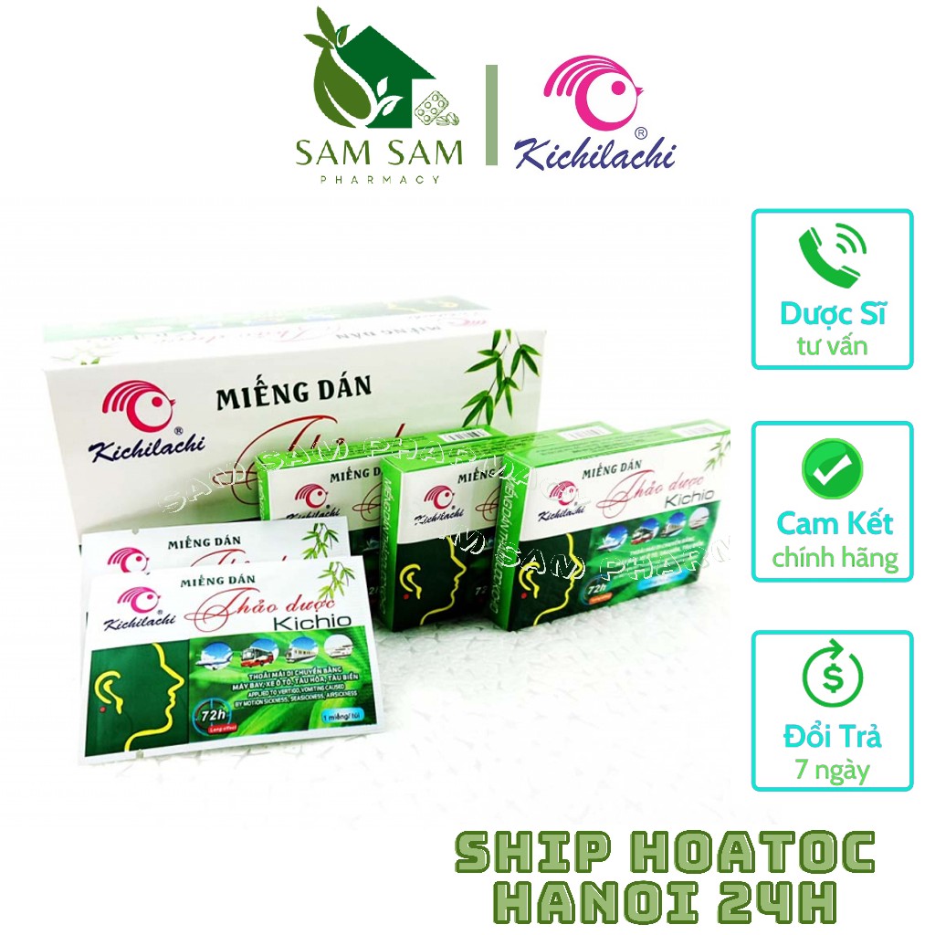 MIẾNG DÁN CHỐNG SAY TÀU XE KichiLachi - Dán thảo dược