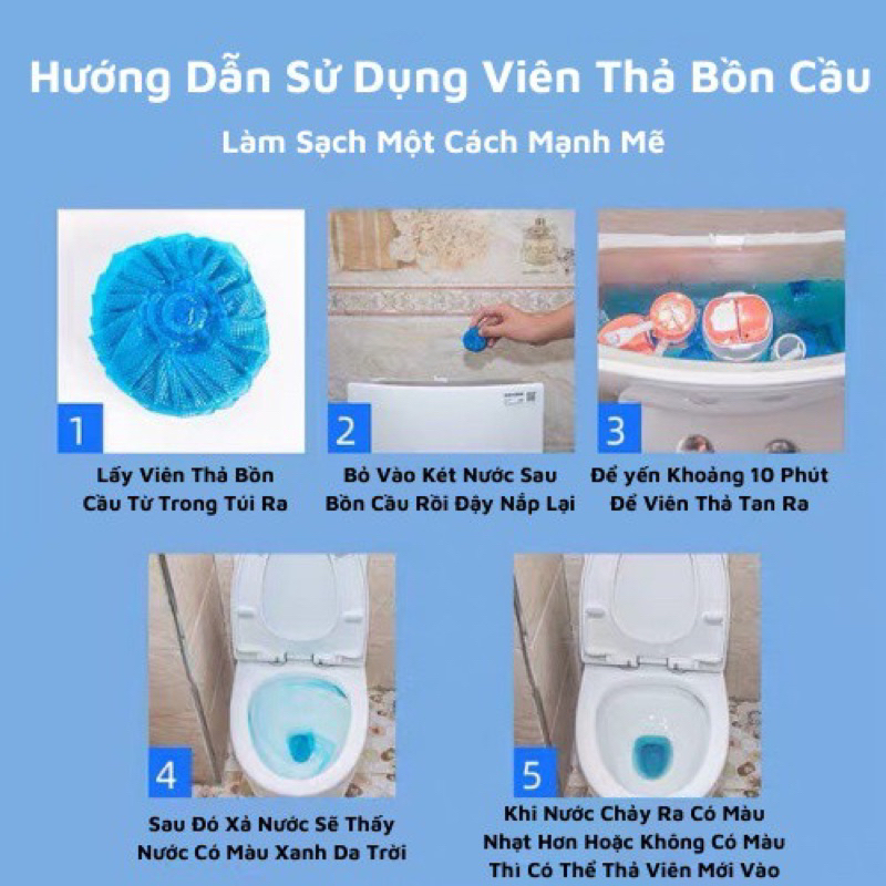 Viên thả bồn cầu thế hệ mới, set 10 viên thả bồn cầu