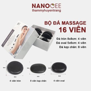 Bộ Đá Nóng Massage 16 Viên Dùng Cho Spa, Spa Đông Y Và Thẩm Mỹ Viện