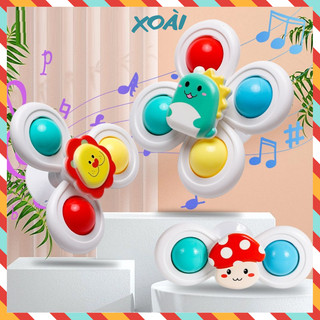 Đồ chơi nhà tắm, Con quay Spinner dán tường chống nước hoạt hình, Spinner dễ thương cho bé, Đồ chơi chong chóng