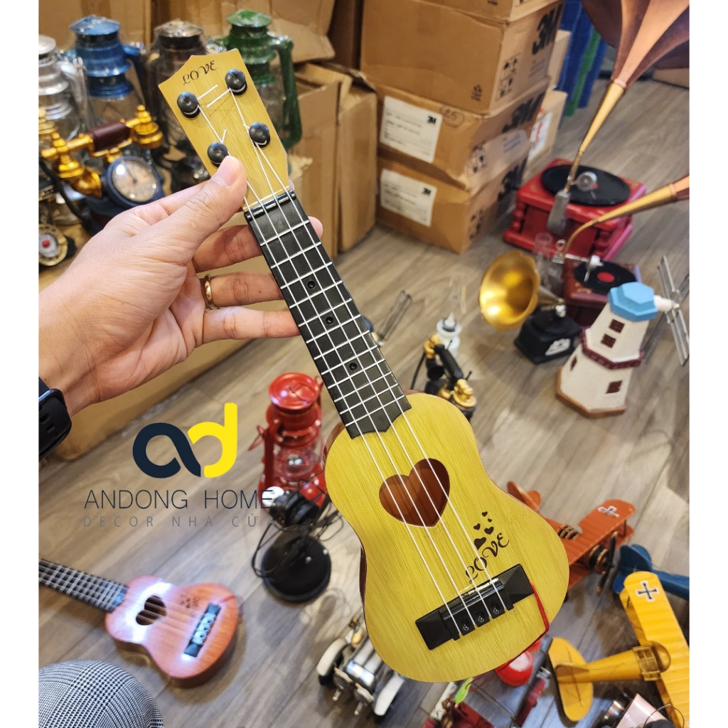 Mô hình Đàn Ukulele decor trang trí nhà cửa - AnDongDecor