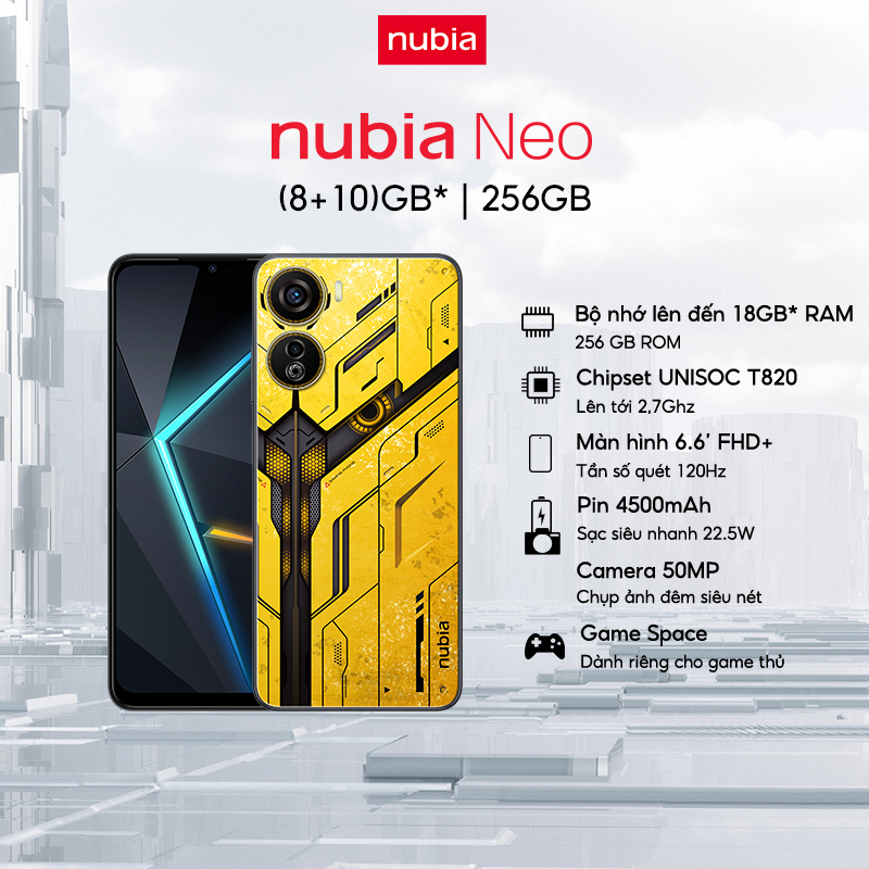 Siêu phẩm 𝐆𝐚𝐦𝐢𝐧𝐠 𝐩𝐡𝐨𝐧𝐞 𝐙𝐓𝐄 𝐍𝐮𝐛𝐢𝐚 𝐍𝐄𝐎 Pin 4500mAh Chíp: Unisoc T820 Bảo hành 1 đổi 1