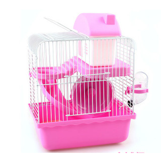 Lồng hamster 2 tầng 24x18x31cm có cầu tuột và phụ kiện cho thú cưng, lồng hamster 2 tầng