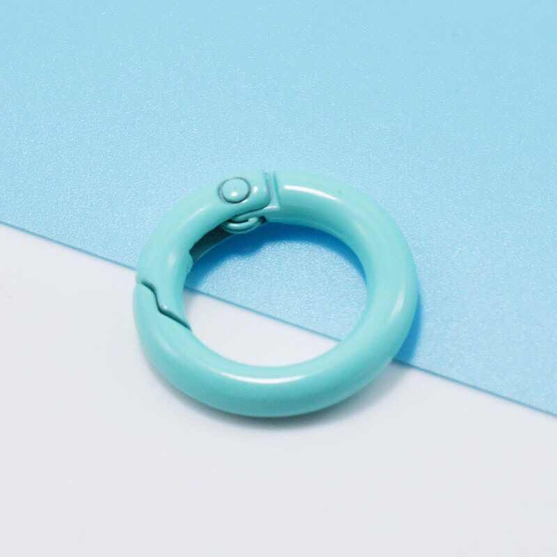 Móc khoá vòng tròn đường kính 27mm nhiều màu sắc, nguyên liệu làm handmade