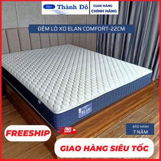 Đệm lò xo cao cấp Chính hãng Elan vải gấm Dày 23cm  bảo hành 7 năm