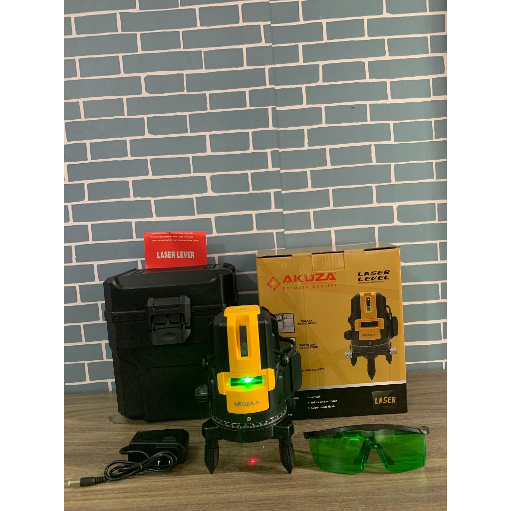 Máy laze cân bằng bắn cốt 5 tia xanh hàng bóng led AKUZA V siêu sáng bảo hành 12 tháng