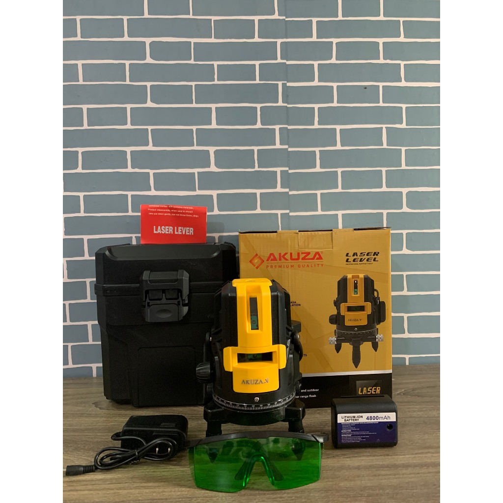 Máy laze cân bằng bắn cốt 5 tia xanh hàng bóng led AKUZA V siêu sáng bảo hành 12 tháng