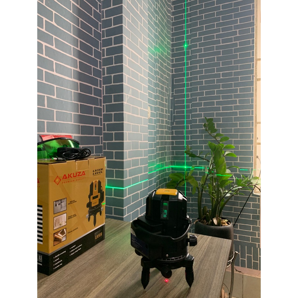 Máy laze cân bằng bắn cốt 5 tia xanh hàng bóng led AKUZA V siêu sáng bảo hành 12 tháng