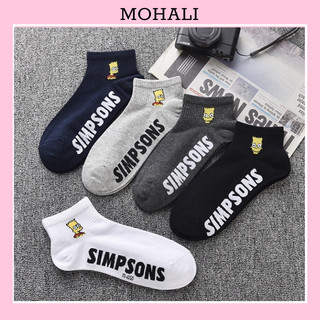Tất cổ ngắn nam nữ vớ simpson cố thấp thời trang hàn quốc đẹp giá rẻ cotton kháng khuẩn MOHALI VN041